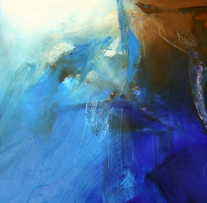 Blaues Meer – Aquarell · 80 × 80 cm · 2007