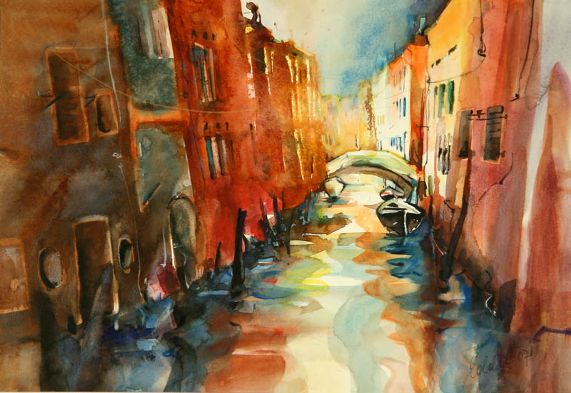 Venedig Calle del Forno – Aquarell · 37 × 57 cm · 2007