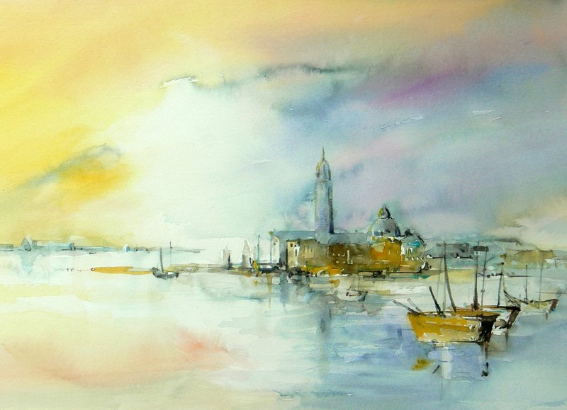 Blick auf Venedig – Aquarell · 48 × 33 cm · 2010