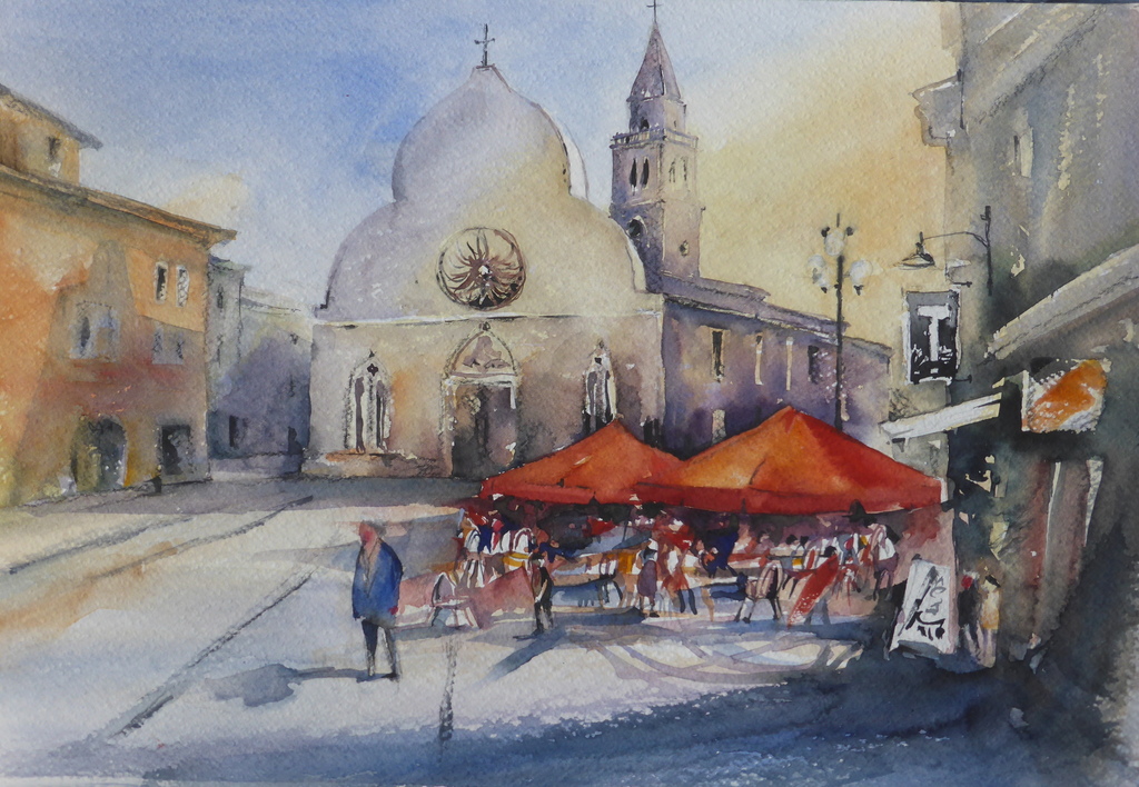 Muggia – Aquarell · 38 × 50 cm · 2020