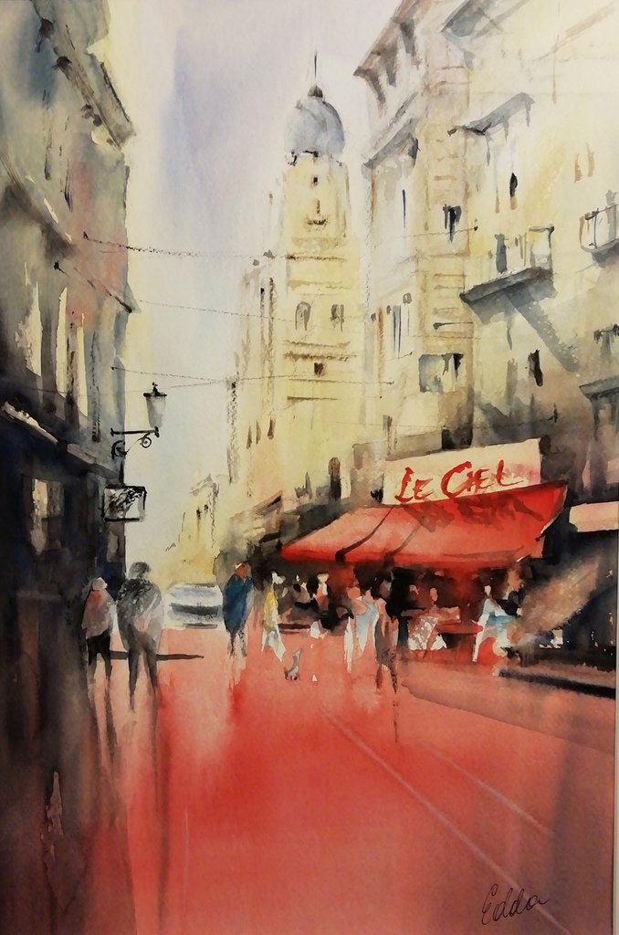 Paris – Aquarell · 38 × 50 cm · 2020