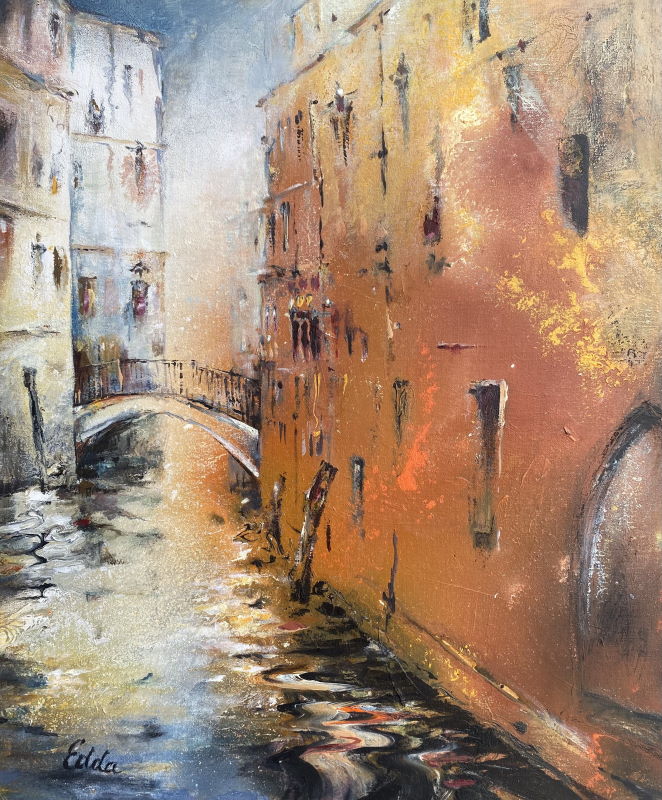 Venedig – Acryl · 50 × 60 cm · 2023