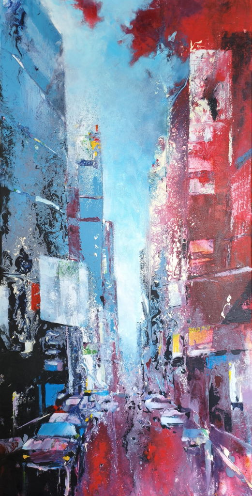 Manhattan – Acryl · 50 × 100 cm · 2025